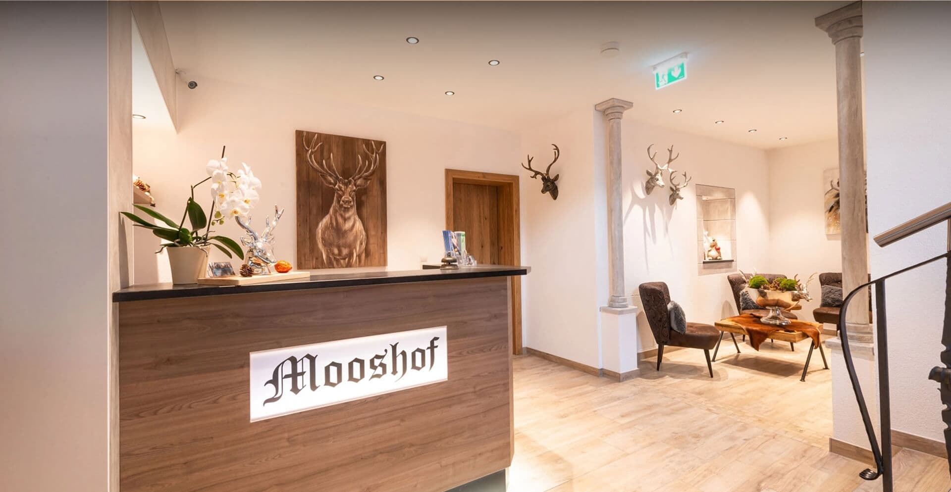 Rezeption im Apartmenthaus Mooshof in Neustift im Stubaital
